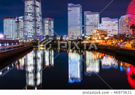 “神奈川縣”橫濱港未來·整棟建築照亮夜景“2018” “神奈川縣”橫濱港未來·整棟建築照亮夜景“2018” 46973631