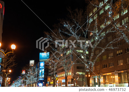 札幌燈飾的夜景 札幌燈飾的夜景 46973732