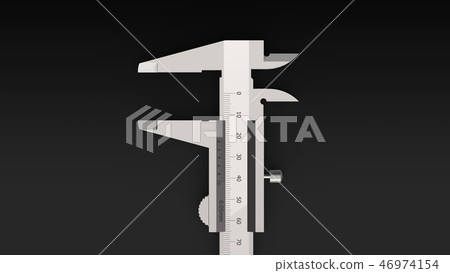 Vernier calipers black background close up Vernier calipers black background close up 46974154