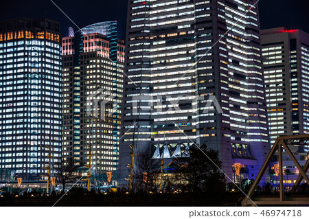 “神奈川縣”橫濱港未來·整棟建築照亮夜景“2018” “神奈川縣”橫濱港未來·整棟建築照亮夜景“2018” 46974718