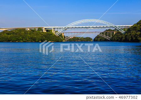 Saikai Bridge and Shinseikai Bridge [Sasebo City, Saikai City, Nagasaki Prefecture] 46977302
