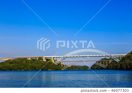 Saikai Bridge and Shinseikai Bridge [Sasebo City, Saikai City, Nagasaki Prefecture] 46977303
