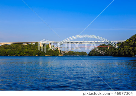 Saikai Bridge and Shinseikai Bridge [Sasebo City, Saikai City, Nagasaki Prefecture] 46977304