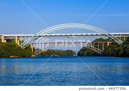 Saikai Bridge and Shinseikai Bridge [Sasebo City, Saikai City, Nagasaki Prefecture] 46977306