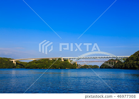 Saikai Bridge and Shinseikai Bridge [Sasebo City, Saikai City, Nagasaki Prefecture] 46977308