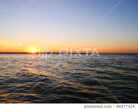 Sunset over the Gulf of Mexico 46977324