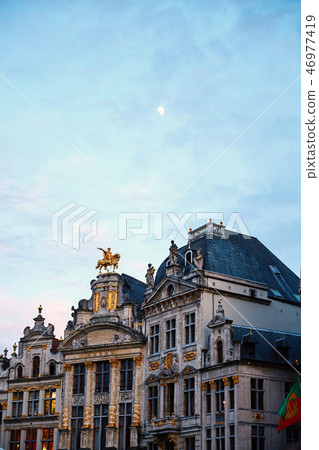 Grand Place buildings at sunset 46977419