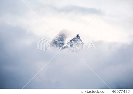 Switzerland mountains covered in snow through Switzerland mountains covered in snow through 46977423