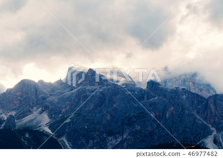 Cortina d'Ampezzo mountains at daylight Cortina d'Ampezzo mountains at daylight 46977482