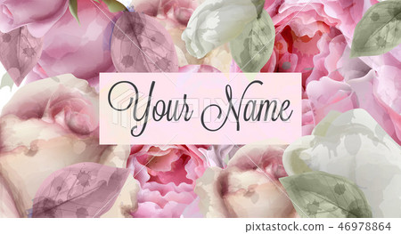 Spring flowers bouquet watercolor background Spring flowers bouquet watercolor background 46978864