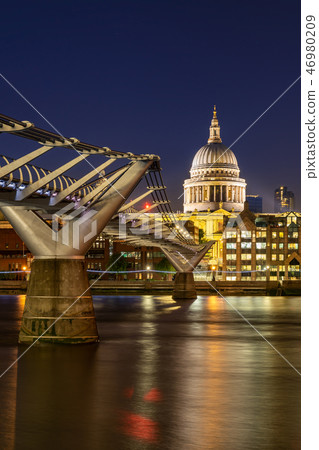 St paul cathedral with millennium bridge 46980209