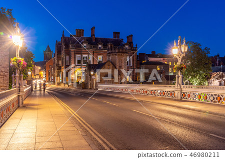 York cityscape England Sunset 46980211