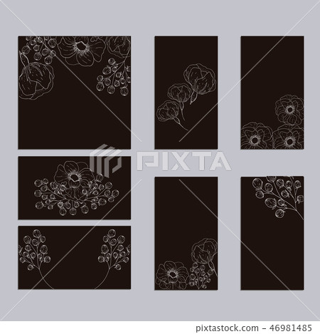 Vector template for wedding cards invitation. 46981485