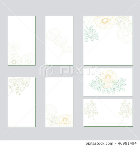 Vector template for wedding cards invitation. 46981494