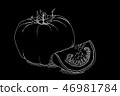 Black picture of tomato 46981784