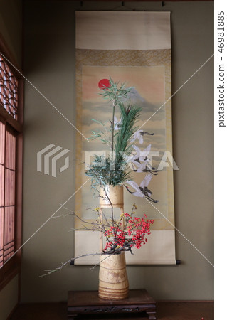New Year's floor decoration New Year's floor decoration 46981885