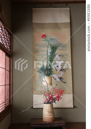 New Year's floor decoration New Year's floor decoration 46981886