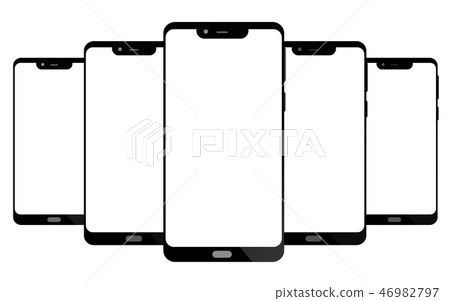 Modern smart phone isolated on white Modern smart phone isolated on white 46982797