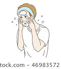 man washing face 46983572