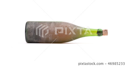 Old bottle of wine, covered in dust Old bottle of wine, covered in dust 46985233
