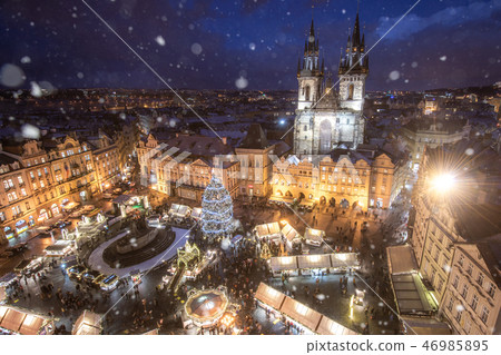 Christmas Market Old Town Square in Czech Republic Prague Christmas Market Old Town Square in Czech Republic Prague 46985895