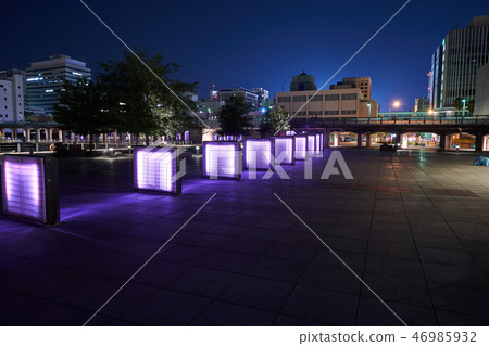 Night view of the city Yokohama Minatomirai elephant nose park Night view of the city Yokohama Minatomirai elephant nose park 46985932