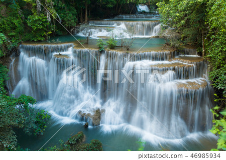 Huay Mae Kamin waterfall in Kanchanaburi Thailand Huay Mae Kamin waterfall in Kanchanaburi Thailand 46985934