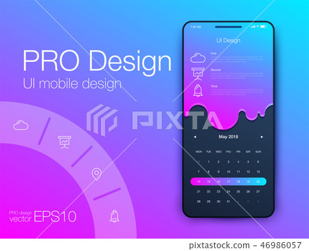 Mobile phone application for analytics. stock vector Mobile phone application for analytics. stock vector 46986057