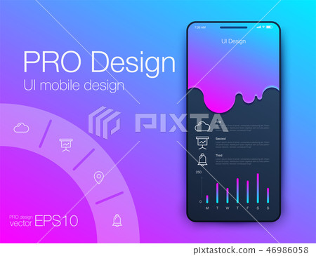 Mobile phone application for analytics. stock vector Mobile phone application for analytics. stock vector 46986058