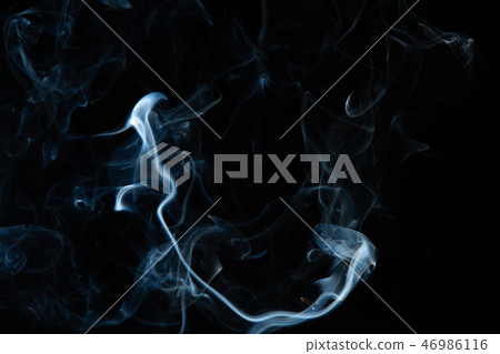 White smoke on black background White smoke on black background 46986116