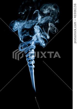 White smoke on black background White smoke on black background 46986138