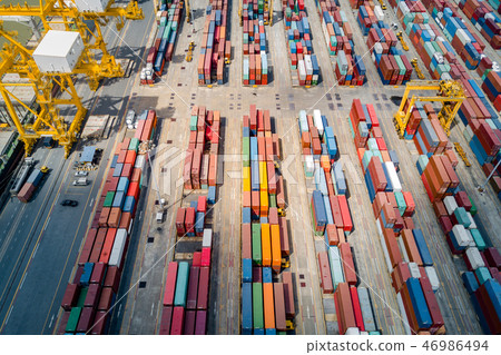 Logistics and transportation of container cargo Logistics and transportation of container cargo 46986494