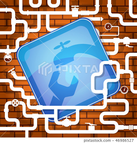 Repair water pipes system and brick wall 46986527