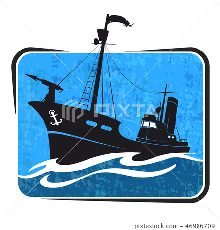 Whaler in the sea 46986709