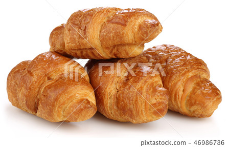 Croissant on white background Croissant on white background 46986786