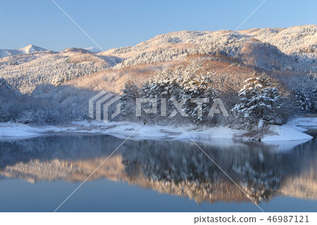 Winter sunny morning winter morning 46987121