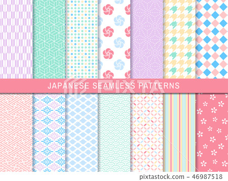 日本模式無縫模式集（粉彩） 46987518