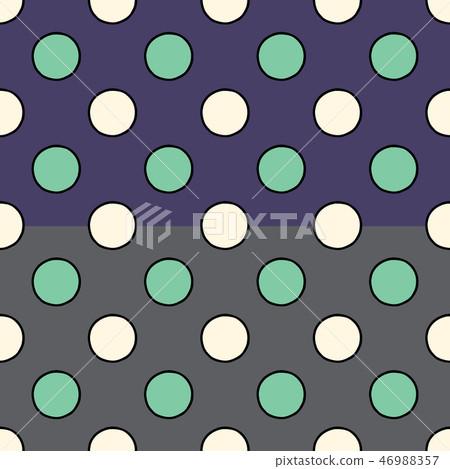 Polka dots vector seamless pattern. Colorful dotted background in modern style. Stylish fashionable Polka dots vector seamless pattern. Colorful dotted background in modern style. Stylish fashionable 46988357