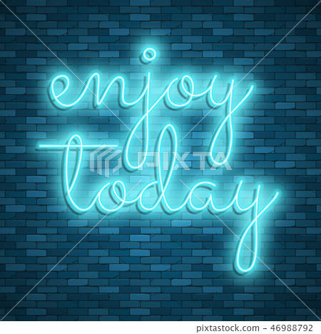 Neon light lettering, Stock vector. Color design Neon light lettering, Stock vector. Color design 46988792