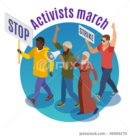 Activists March Round Design Concept 46989270