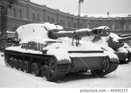 Old self-propelled cannon, St.Petersburg. 46990357