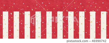 Illustration that feels the texture of Japanese paper Red and white curtain Confetti Illustration that feels the texture of Japanese paper Red and white curtain Confetti 46990742