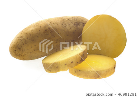 potatoes on white background potatoes on white background 46991281