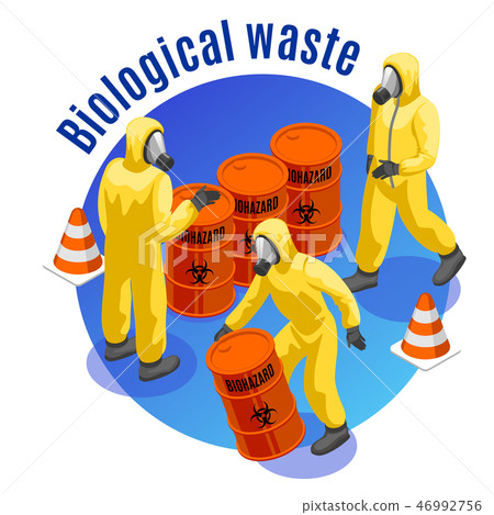Toxic Waste Isometric Background 46992756