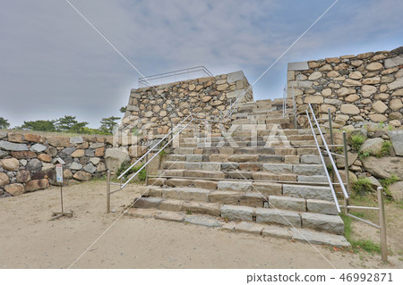 stone foundation of the main keep of Takamatsu stone foundation of the main keep of Takamatsu 46992871