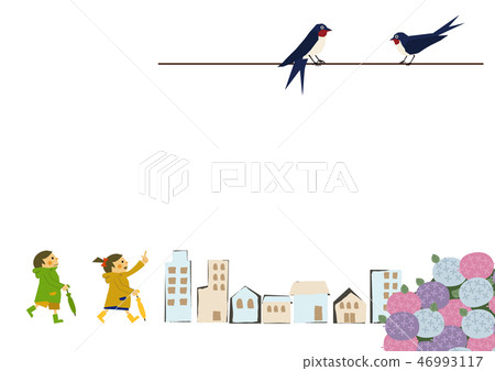 Child wearing a raincoat. Image illustration of rain. Illustration for the season of the rainy season. Children and Rainy Day Child wearing a raincoat. Image illustration of rain. Illustration for the season of the rainy season. Children and Rainy Day 46993117