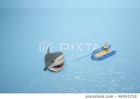 a fun of figure of mini shark 46993258