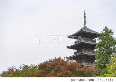 Bi China branch temple fivefold tower 46993415