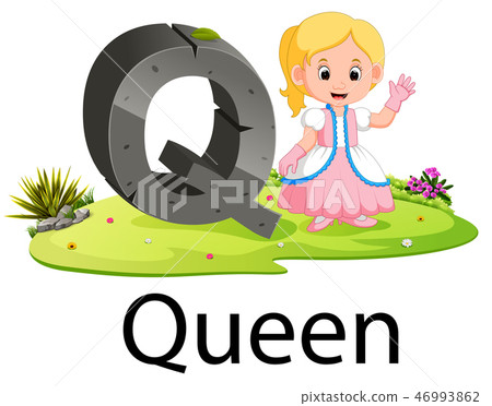 Alphabet Q for Queen with the good animation  46993862