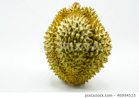 Fresh Cut Monthong Durian on white background 46994523
